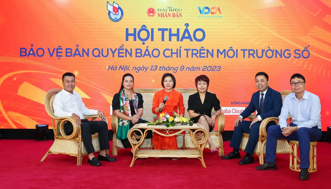 Đại diện Hội Truyền thông số tham dự Hội thảo bảo vệ bản quyền báo chí